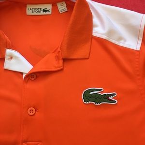 Lacoste Sport Orange Miami Open Dry Fit Shirt